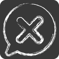 Icon Chat. related to Exclamation symbol. chalk Style. design editable vector
