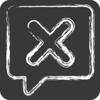 Icon Ask. related to Exclamation symbol. chalk Style. design editable vector