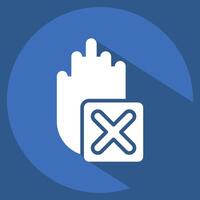 Icon Stop. related to Exclamation symbol. long shadow style. design editable vector