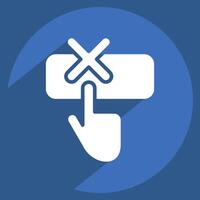 Icon Help. related to Exclamation symbol. long shadow style. design editable vector