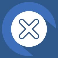 Icon Coin. related to Exclamation symbol. long shadow style. design editable vector