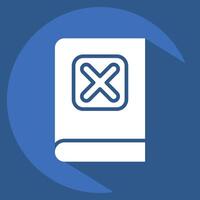 Icon Manual. related to Exclamation symbol. long shadow style. design editable vector
