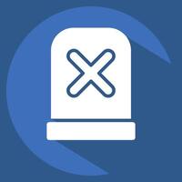 Icon Alert. related to Exclamation symbol. long shadow style. design editable vector