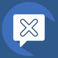 Icon Ask. related to Exclamation symbol. long shadow style. design editable vector