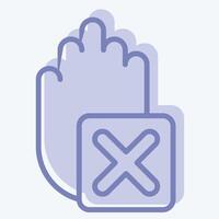 Icon Stop. related to Exclamation symbol. two tone style. design editable vector