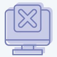 Icon System. related to Exclamation symbol. two tone style. design editable vector
