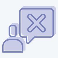 Icon Talk. related to Exclamation symbol. two tone style. design editable vector