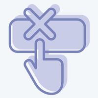Icon Help. related to Exclamation symbol. two tone style. design editable vector