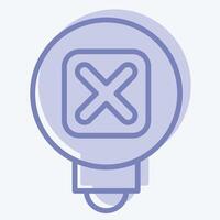 Icon Learn More. related to Exclamation symbol. two tone style. design editable vector