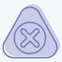 Icon Warning. related to Exclamation symbol. two tone style. design editable vector