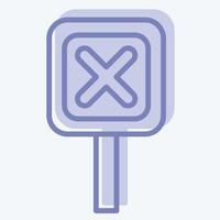 Icon Sign. related to Exclamation symbol. two tone style. design editable vector