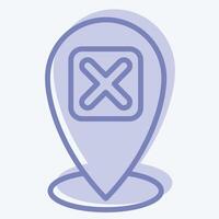Icon Point. related to Exclamation symbol. two tone style. design editable vector