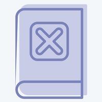 Icon Manual. related to Exclamation symbol. two tone style. design editable vector