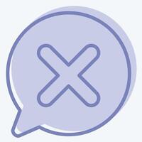 Icon Chat. related to Exclamation symbol. two tone style. design editable vector