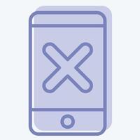 Icon App. related to Exclamation symbol. two tone style. design editable vector