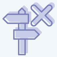 Icon Guide. related to Exclamation symbol. two tone style. design editable vector