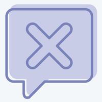 Icon Ask. related to Exclamation symbol. two tone style. design editable vector