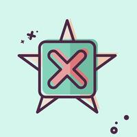 Icon Star. related to Exclamation symbol. MBE style. design editable vector