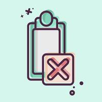 Icon Task. related to Exclamation symbol. MBE style. design editable vector