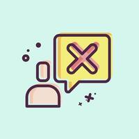 Icon Talk. related to Exclamation symbol. MBE style. design editable vector