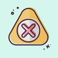 Icon Warning. related to Exclamation symbol. MBE style. design editable vector