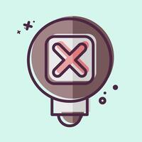 Icon Learn More. related to Exclamation symbol. MBE style. design editable vector