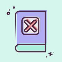 Icon Manual. related to Exclamation symbol. MBE style. design editable vector