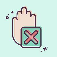 Icon Stop. related to Exclamation symbol. MBE style. design editable vector