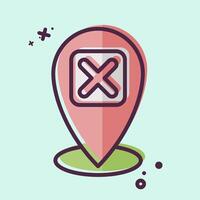 Icon Point. related to Exclamation symbol. MBE style. design editable vector