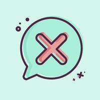 Icon Chat. related to Exclamation symbol. MBE style. design editable vector