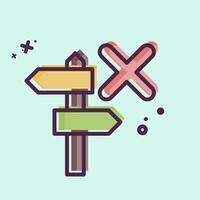 Icon Guide. related to Exclamation symbol. MBE style. design editable vector
