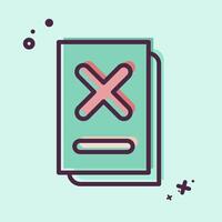 Icon Document. related to Exclamation symbol. MBE style. design editable vector