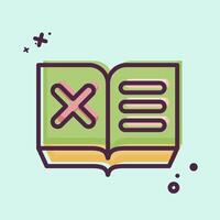 Icon Book. related to Exclamation symbol. MBE style. design editable vector
