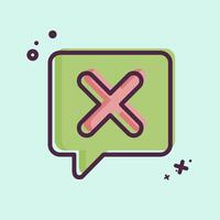Icon Ask. related to Exclamation symbol. MBE style. design editable vector