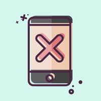 Icon App. related to Exclamation symbol. MBE style. design editable vector