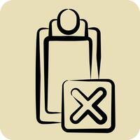 Icon Task. related to Exclamation symbol. hand drawn style. design editable vector