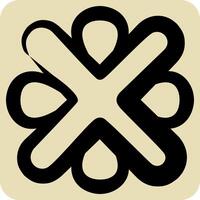 Icon Error. related to Exclamation symbol. hand drawn style. design editable vector