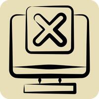 Icon System. related to Exclamation symbol. hand drawn style. design editable vector