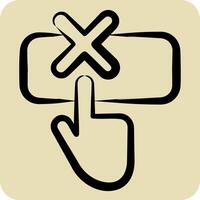 Icon Help. related to Exclamation symbol. hand drawn style. design editable vector