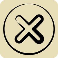 Icon Coin. related to Exclamation symbol. hand drawn style. design editable vector