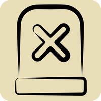 Icon Alert. related to Exclamation symbol. hand drawn style. design editable vector