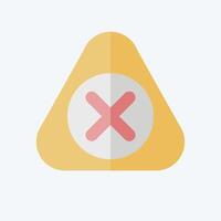 Icon Warning. related to Exclamation symbol. flat style. design editable vector