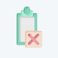 Icon Task. related to Exclamation symbol. flat style. design editable vector