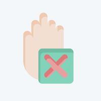 Icon Stop. related to Exclamation symbol. flat style. design editable vector