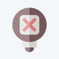 Icon Learn More. related to Exclamation symbol. flat style. design editable vector