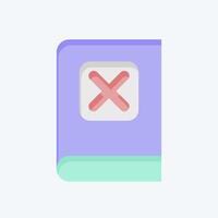 Icon Manual. related to Exclamation symbol. flat style. design editable vector