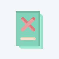 Icon Document. related to Exclamation symbol. flat style. design editable vector