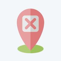 Icon Point. related to Exclamation symbol. flat style. design editable vector