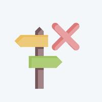 Icon Guide. related to Exclamation symbol. flat style. design editable vector