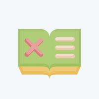 Icon Book. related to Exclamation symbol. flat style. design editable vector